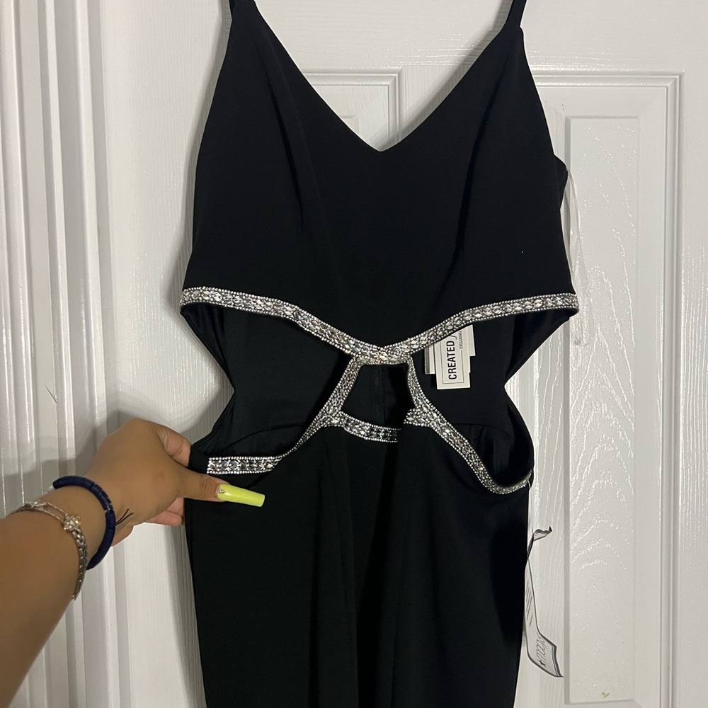 Black Short Mid section cut dres